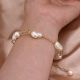 22K Gold Plated Baroque Pearl Bracelet for Women